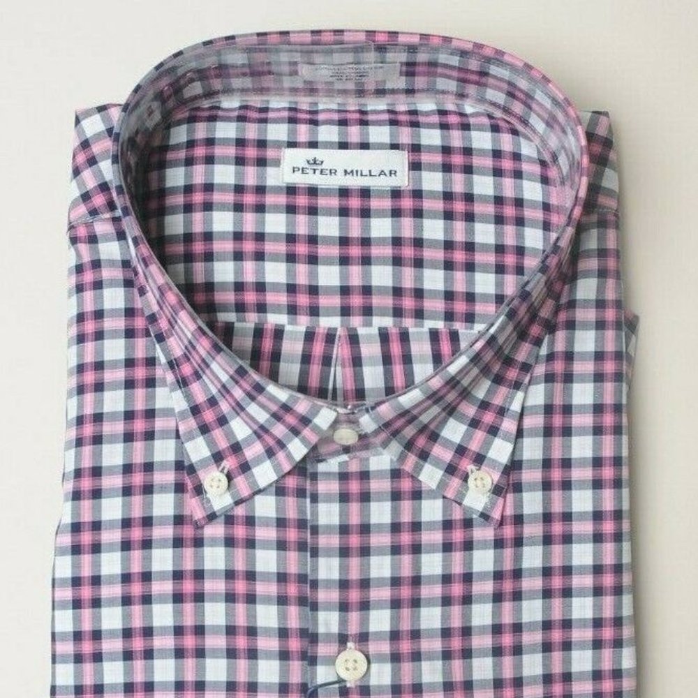 Peter Millar Shirt Mens XL Button Down Long Sleeve